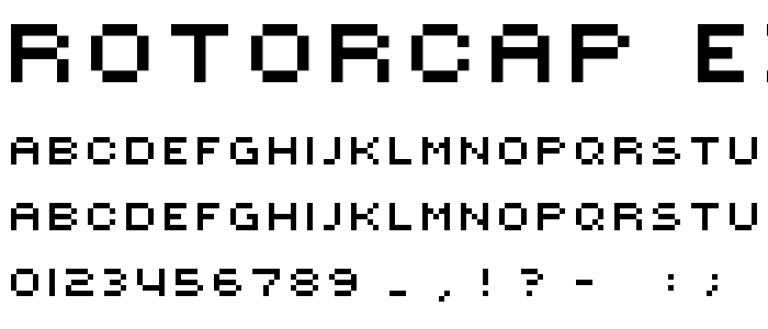 ROTORcap Extended font