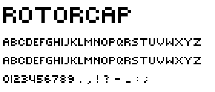 ROTORcap font