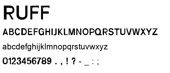 RUFF font