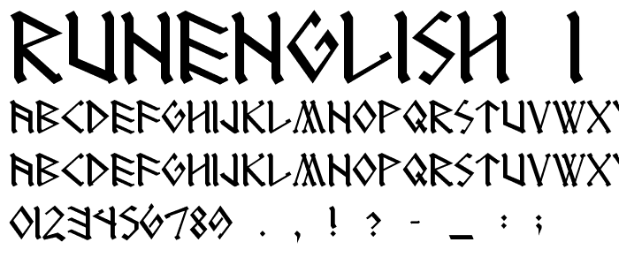 RUNEnglish 1 font