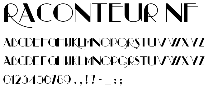 Raconteur NF font