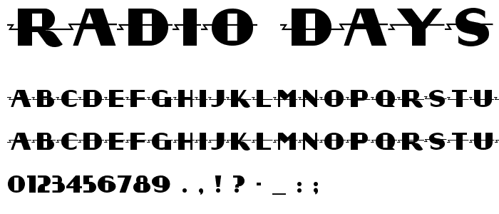 Radio Days NF font