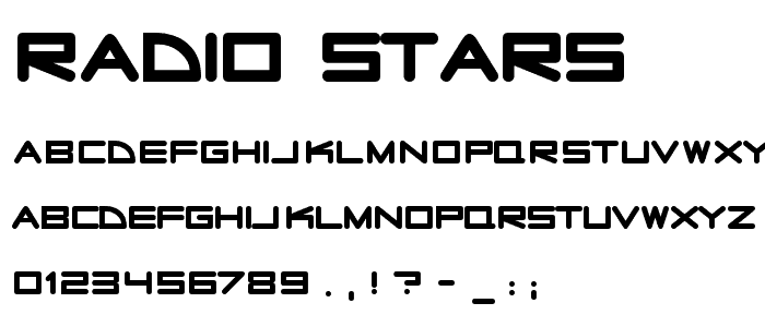 Radio Stars font