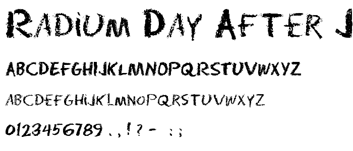 Radium Day-After J font