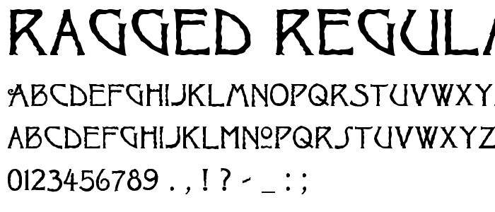 Ragged Regular font