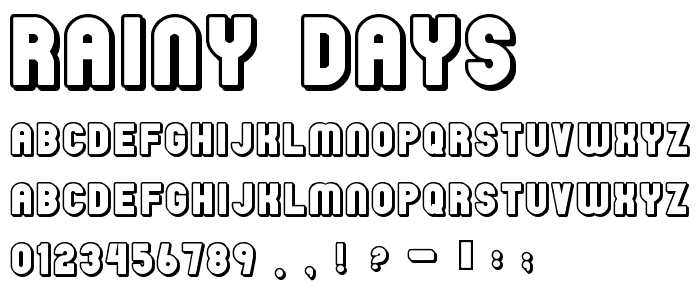 Rainy Days font