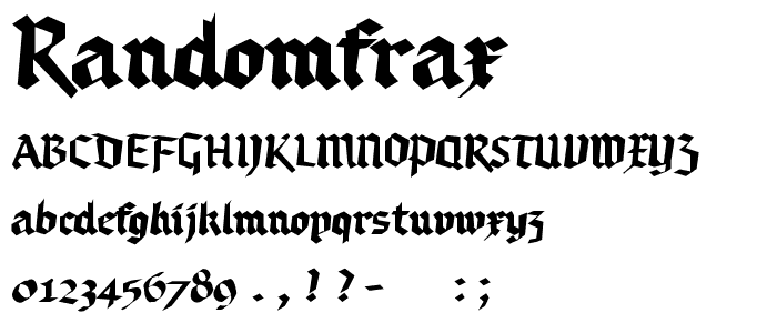 RandomFrax font