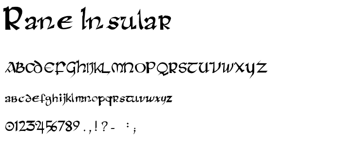 Rane Insular font