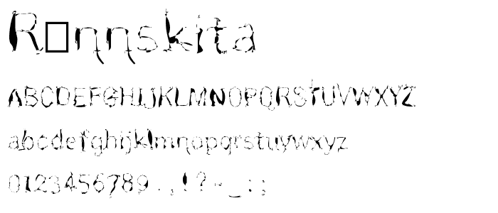 Rännskita font