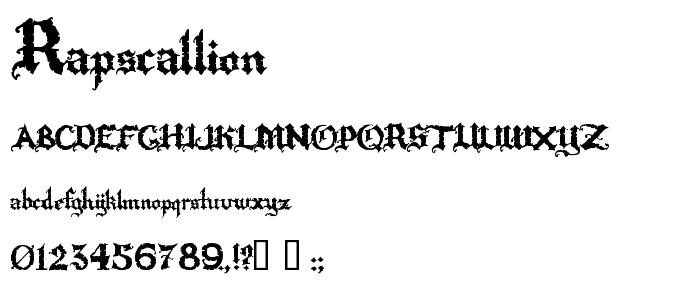 Rapscallion font