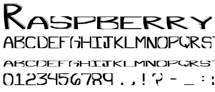 Raspberry Rosin font