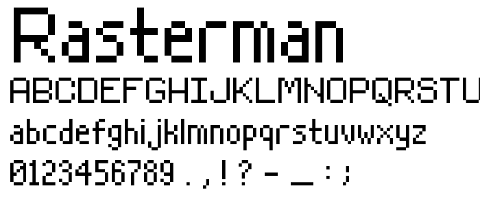 Rasterman font