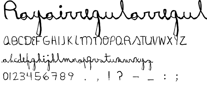 RayairregularRegular font