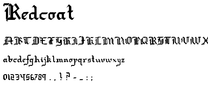 Redcoat font