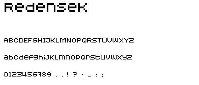 Redensek font