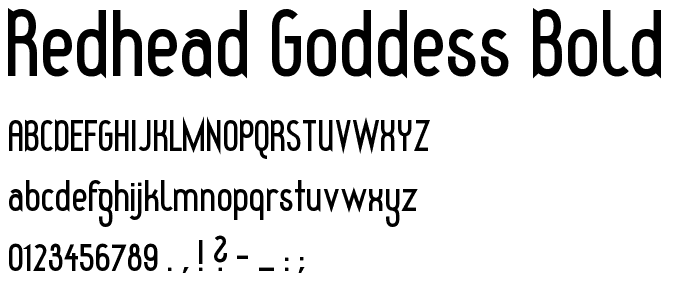 Redhead Goddess Bold font