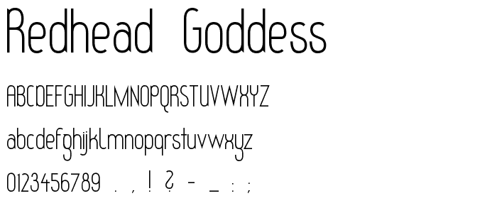 Redhead Goddess font