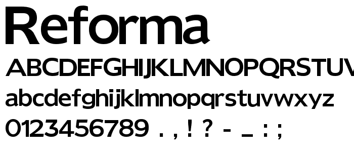 Reforma font