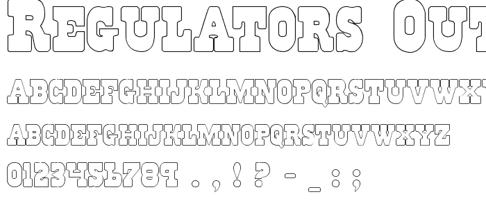 Regulators Outline font