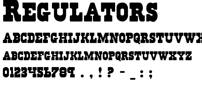 Regulators font