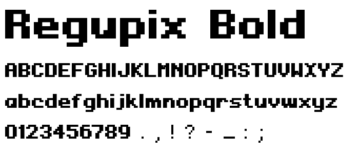 Regupix Bold font