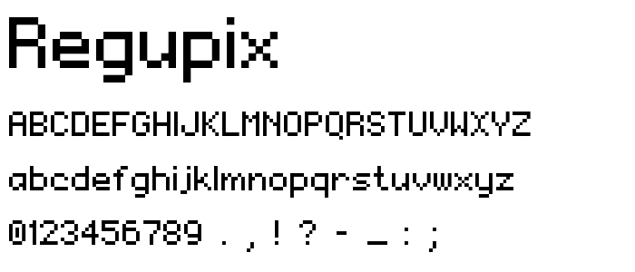 Regupix font