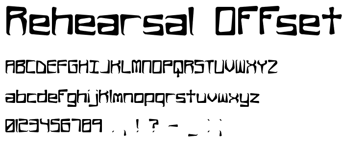 Rehearsal Offset BRK font