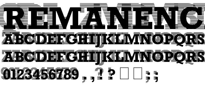 Remanence font