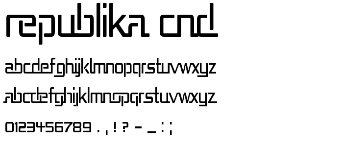 Republika Cnd font