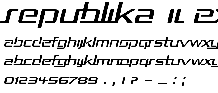 Republika II Exp Italic font