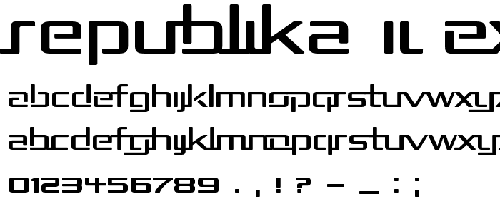 Republika II Exp font