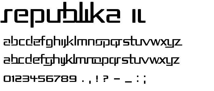 Republika II font