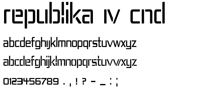 Republika IV Cnd font