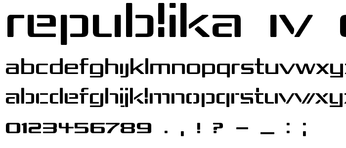 Republika IV Exp font