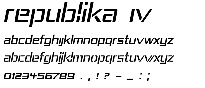 Republika IV font