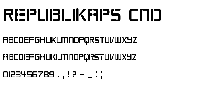 Republikaps Cnd font