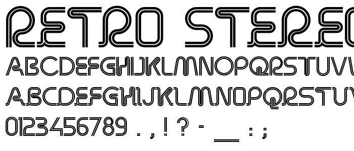 Retro Stereo Thin font