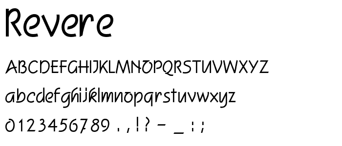 Revere font