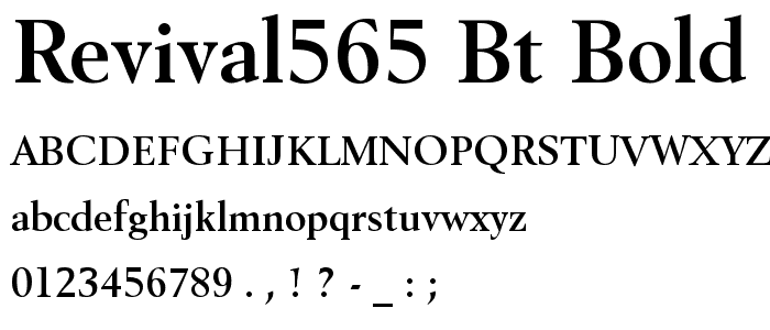 Revival565 BT Bold font