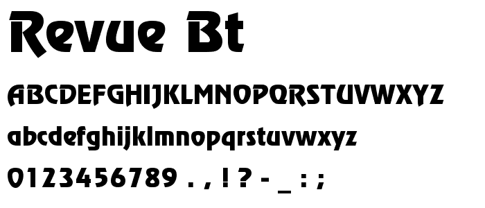 Revue BT font