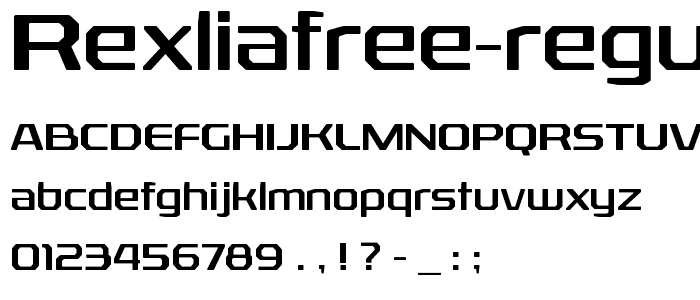 RexliaFree-Regular font