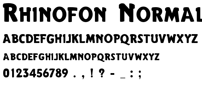 Rhinofon Normal font