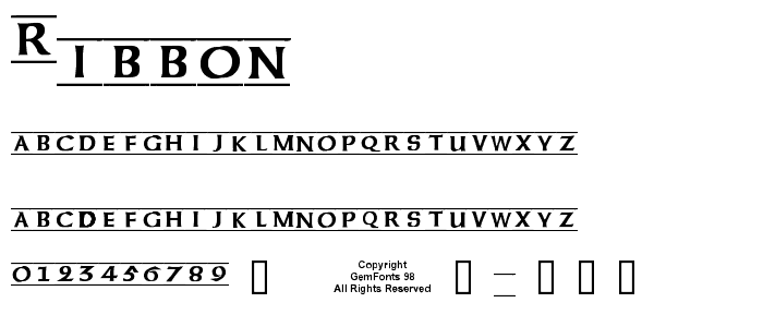 Ribbon font