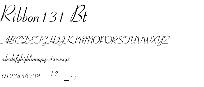 Ribbon131 BT font