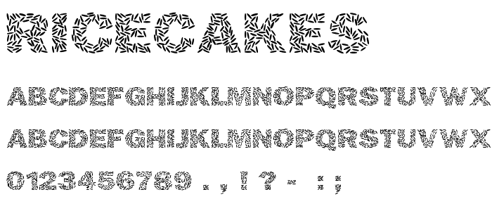 Ricecakes font