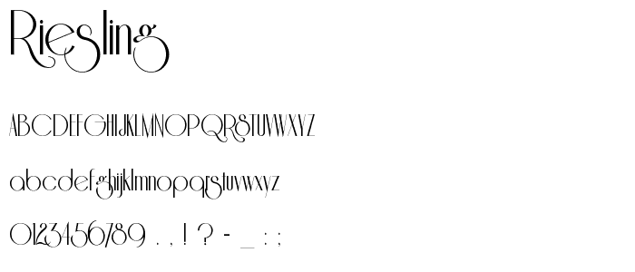 Riesling font