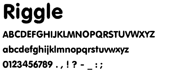 Riggle font