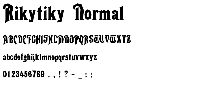 RikyTiky Normal font