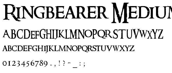 Ringbearer Medium font