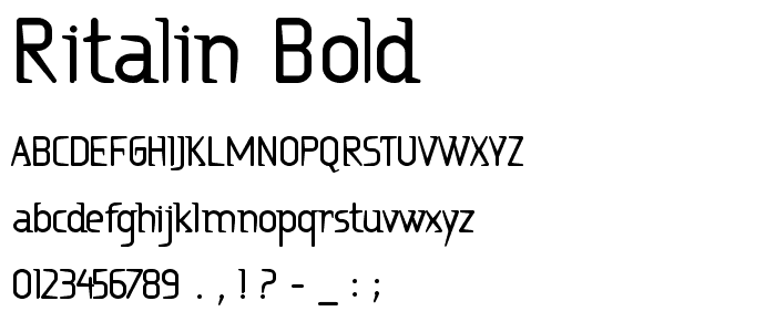 Ritalin Bold font